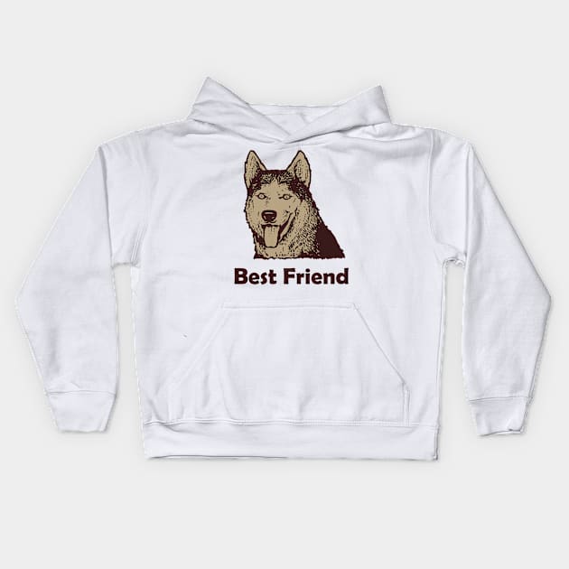 Best Friend - Dog Kids Hoodie by Hariolf´s Mega Store